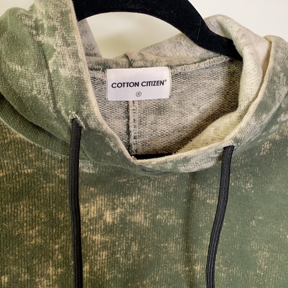 Cotton Citizen Green Cropped Hoodie - Picture 2 of 3